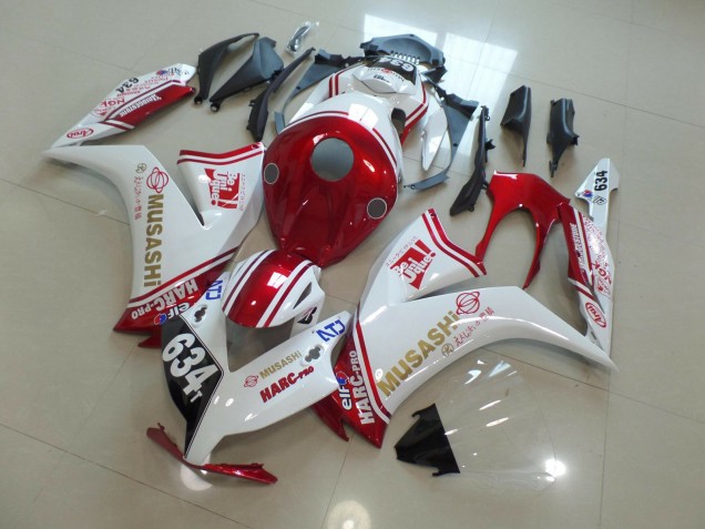 634 Blanco & Rojo 2012-2016 Honda CBR1000RR Carenados Moto