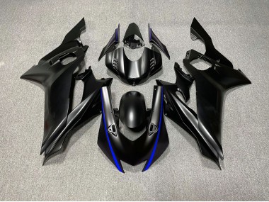 Acentos En Negro Mate & Azul 2017-2021 Yamaha R6 Carenados Moto