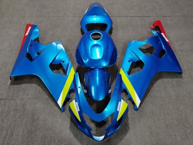 Amarillo Azul Perla 2004-2005 Suzuki GSXR 600-750 Carenados Moto