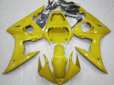 Amarillo Brillante 2003-2004 Yamaha R6 Carenados Moto