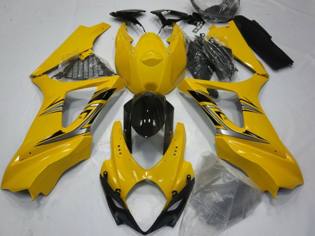 Amarillo Brillante 2007-2008 Suzuki GSXR 1000 Carenados Moto