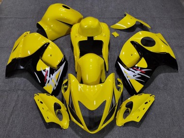 Amarillo Brillante Con Estilo Negro 2008-2020 Suzuki GSXR 1300 Carenados Moto