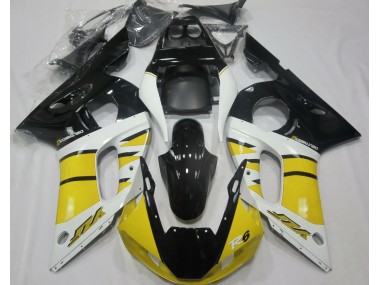 Amarillo Brillante & Negro 1998-2002 Yamaha R6 Carenados Moto