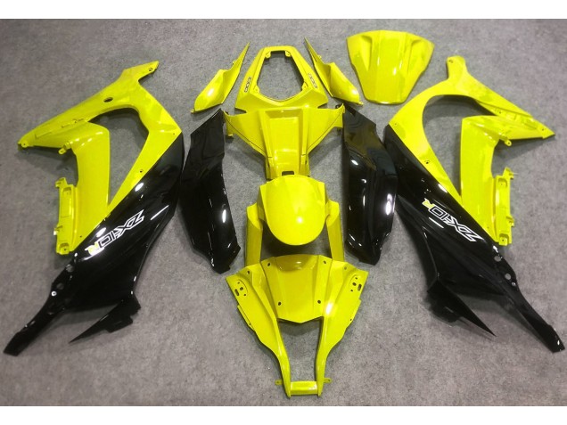 Amarillo Brillante & Negro 2016-2019 Kawasaki ZX10R Carenados Moto