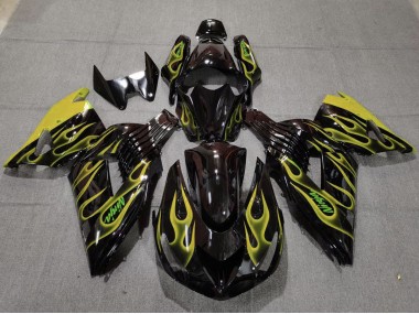 Amarillo Llama 2006-2011 Kawasaki ZX14R Carenados Moto