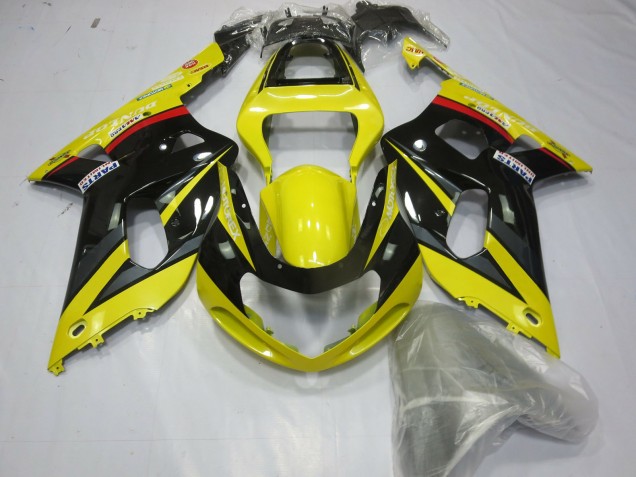 Amarillo Negro & Gris 2001-2003 Suzuki GSXR 600-750 Carenados Moto