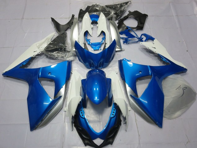 Azul & Blanco 2009-2016 Suzuki GSXR 1000 Carenados Moto