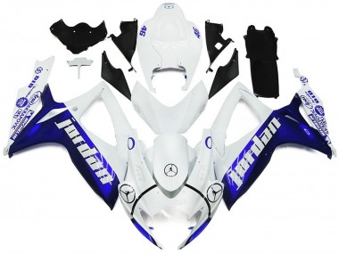 Azul & Blanco Jordan Estilo Brillante 2006-2007 Suzuki GSXR 600-750 Carenados Moto