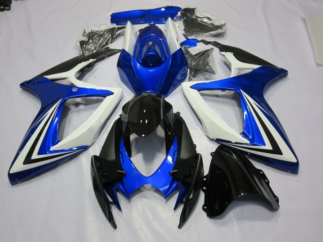 Azul Blanco & Negro 2006-2007 Suzuki GSXR 600-750 Carenados Moto