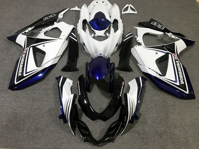 Azul Blanco & Negro 2009-2016 Suzuki GSXR 1000 Carenados Moto