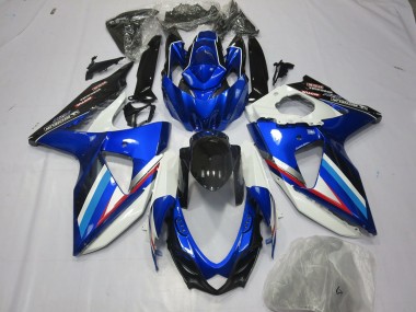 Azul Blanco & Rojo 2008-2010 Suzuki GSXR 600-750 Carenados Moto