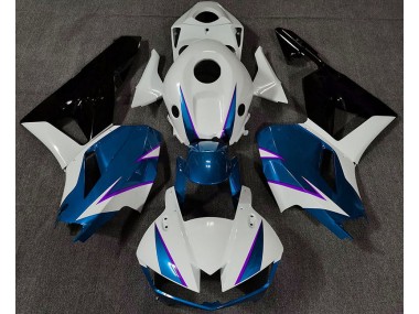 Azul Brillante Blanco & Morado 2013-2023 Honda CBR600RR Carenados Moto