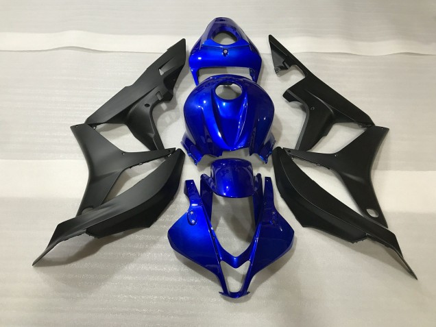 Azul Brillante & Lima 2007-2008 Honda CBR600RR Carenados Moto