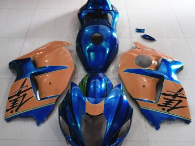 Azul Brillante & Marrón 1997-2007 Suzuki GSXR 1300 Carenados Moto