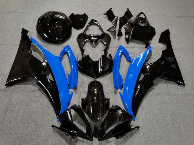 Azul Brillante & Negro 2008-2016 Yamaha R6 Carenados Moto