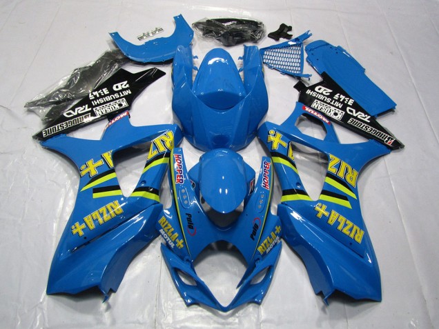 Azul Brillante Rizla 2007-2008 Suzuki GSXR 1000 Carenados Moto