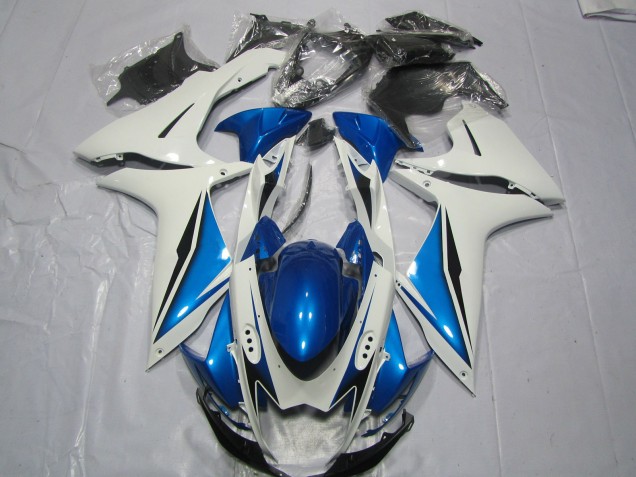 Azul Claro & Blanco 2011-2024 Suzuki GSXR 600-750 Carenados Moto