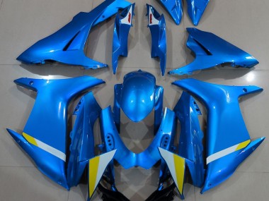 Azul Claro Brillante 2011-2024 Suzuki GSXR 600-750 Carenados Moto