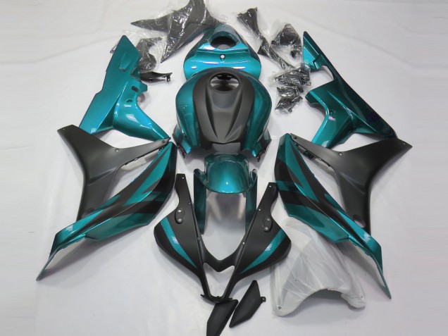 Azul Claro & Negro Mate 2007-2008 Honda CBR600RR Carenados Moto