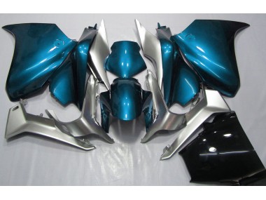 Azul Claro & Plateado 2010-2013 Honda VFR1200 Carenados Moto