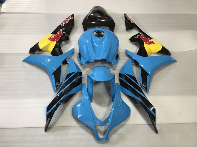 Azul Claro Rojo Toro 2007-2008 Honda CBR600RR Carenados Moto