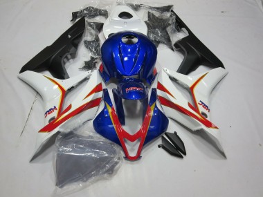 Azul Intenso Blanco & Rojo HRC 2007-2008 Honda CBR600RR Carenados Moto