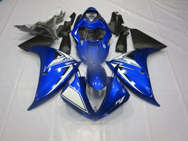 Azul & Negro 2012-2014 Yamaha R1 Carenados Moto