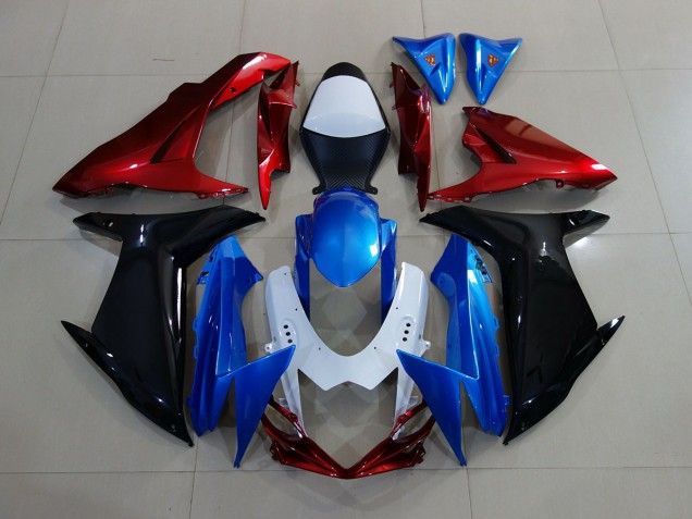 Azul / Negro / Rojo 2011-2024 Suzuki GSXR 600-750 Carenados Moto