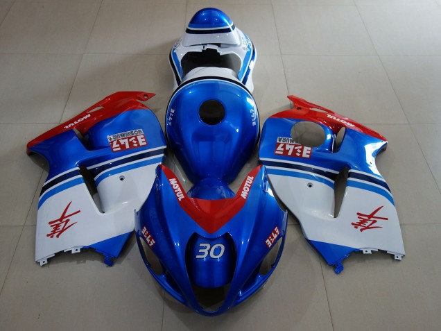 Azul Océano & Logotipos 1997-2007 Suzuki GSXR 1300 Carenados Moto