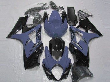 Azul Oscuro & Negro 2007-2008 Suzuki GSXR 1000 Carenados Moto