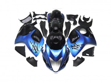 Azul Profundo Con Negro Personalizado 2008-2020 Suzuki GSXR 1300 Carenados Moto