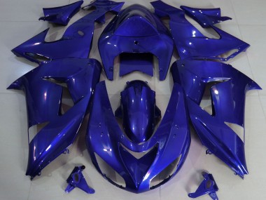 Azul Profundo Liso 2006-2007 Kawasaki ZX10R Carenados Moto