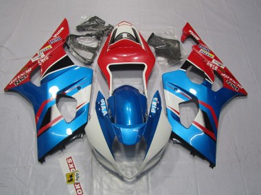 Azul & Rojo 2003-2004 Suzuki GSXR 1000 Carenados Moto