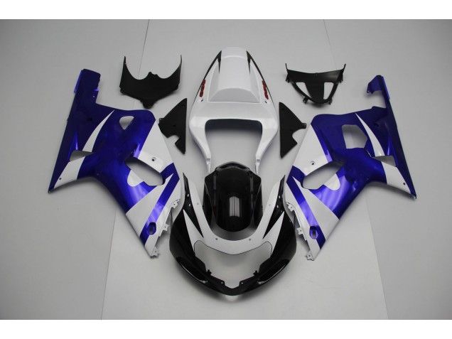 Blanco & Azul 2001-2003 Suzuki GSXR 600-750 Carenados Moto