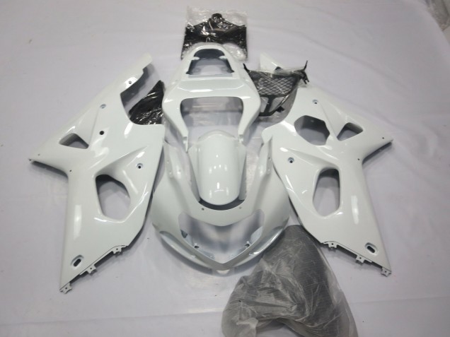 Blanco Brillante 2000-2002 Suzuki GSXR 1000 Carenados Moto