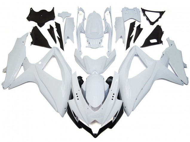 Blanco Brillante Brillante 2008-2010 Suzuki GSXR 600-750 Carenados Moto