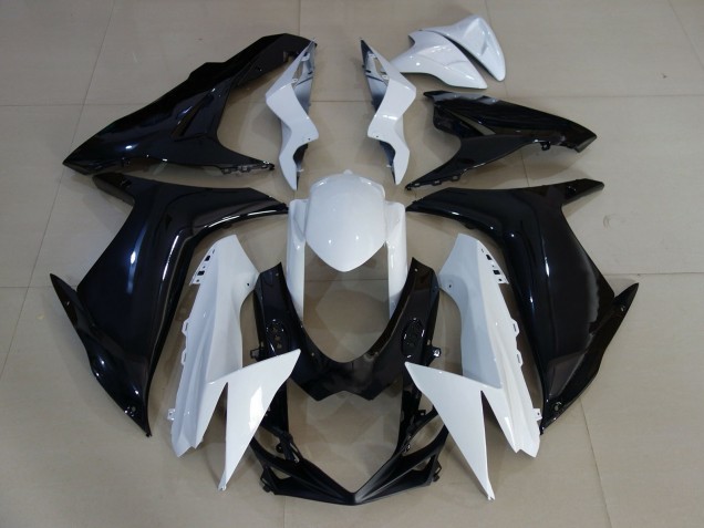 Blanco Brillante & Negro 2011-2024 Suzuki GSXR 600-750 Carenados Moto