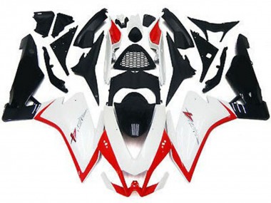 Blanco Brillante & Rojo 2010-2015 Aprilia RSV4 1000 Carenados Moto