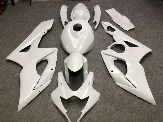 Blanco Brillo Liso 2005-2006 Suzuki GSXR 1000 Carenados Moto