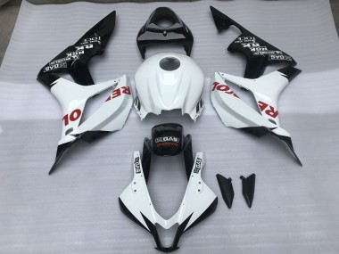 Blanco Brillo & Rojo Repsol 2007-2008 Honda CBR600RR Carenados Moto