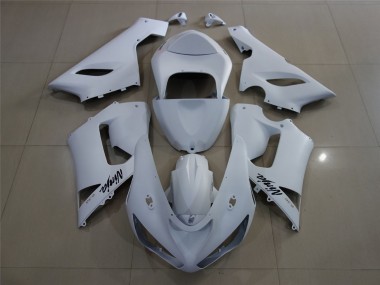 Blanco Mate 2005-2006 Kawasaki ZX6R Carenados Moto