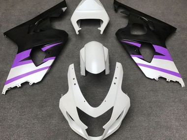 Blanco Mate & Morado 2004-2005 Suzuki GSXR 600-750 Carenados Moto