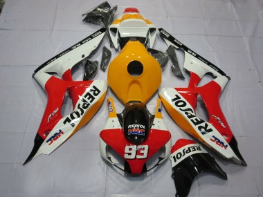 Blanco Naranja Claro Repsol 2006-2007 Honda CBR1000RR Carenados Moto