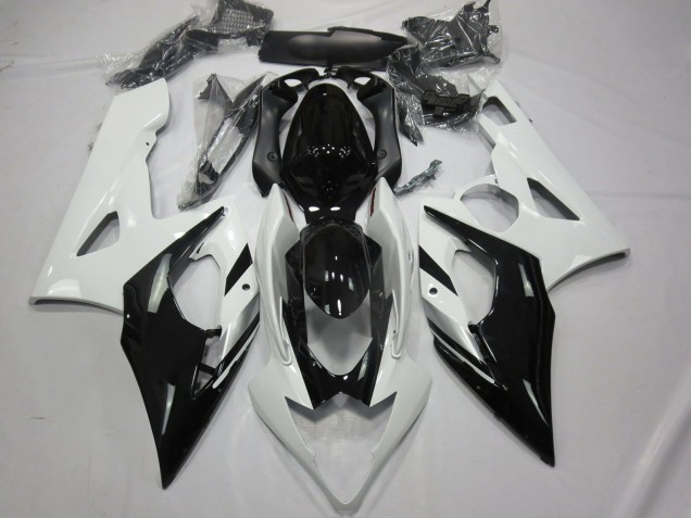 Blanco Negro & Plata 2005-2006 Suzuki GSXR 1000 Carenados Moto