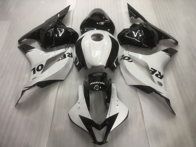 Blanco / Negro Repsol Liso 2009-2012 Honda CBR600RR Carenados Moto