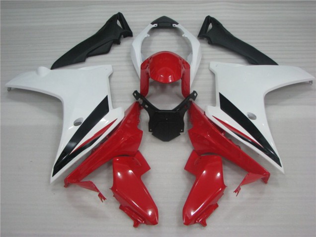 Blanco Negro & Rojo 2011-2012 Honda CBR600F Carenados Moto