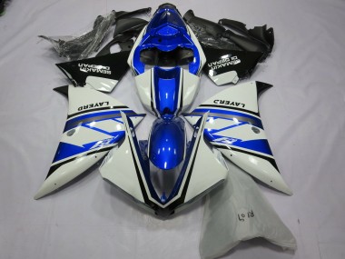 Blanco Plateado Yamalube 2012-2014 Yamaha R1 Carenados Moto