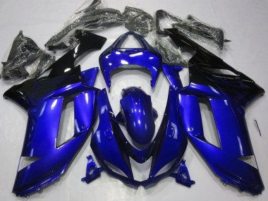 Brillante Azul & Negro 2007-2008 Kawasaki ZX6R Carenados Moto