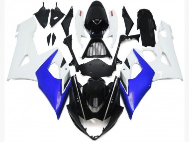 Brillo Azul & Blanco Brillo 2005-2006 Suzuki GSXR 1000 Carenados Moto