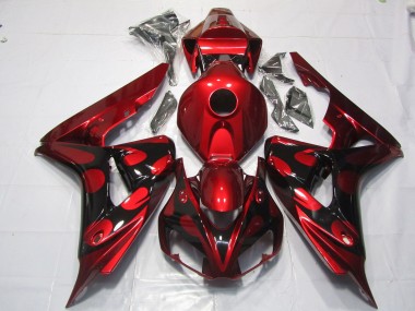 Caramelo Rojo & Negro 2006-2007 Honda CBR1000RR Carenados Moto